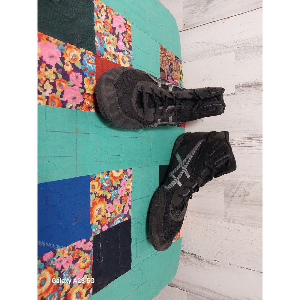 ASICS Wrestling Shoes Mens 11.5 Black MMA Boxing Grappling Mat Trainer